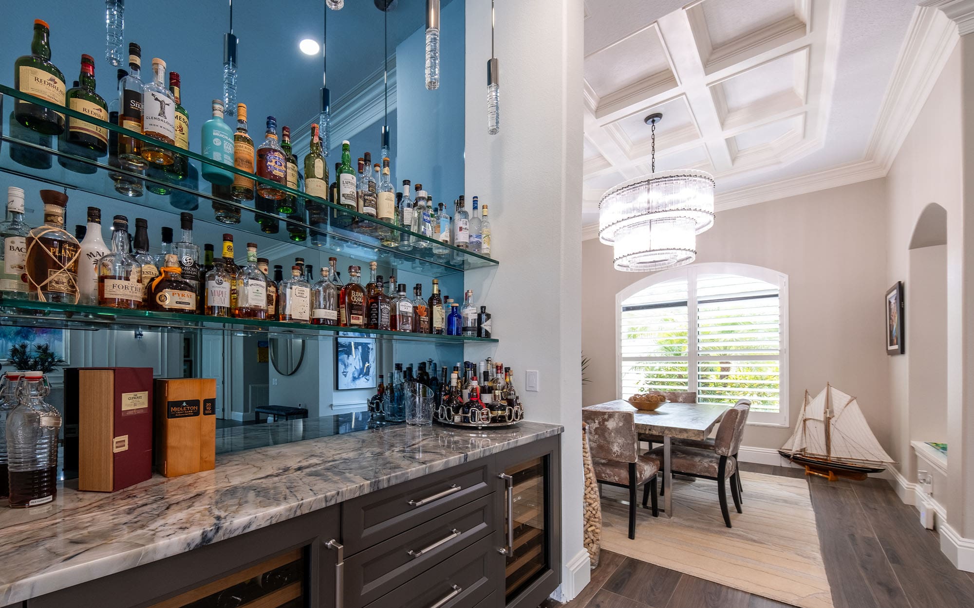 Blue Tinted Mirror by Dreamwalls in Florida home-1