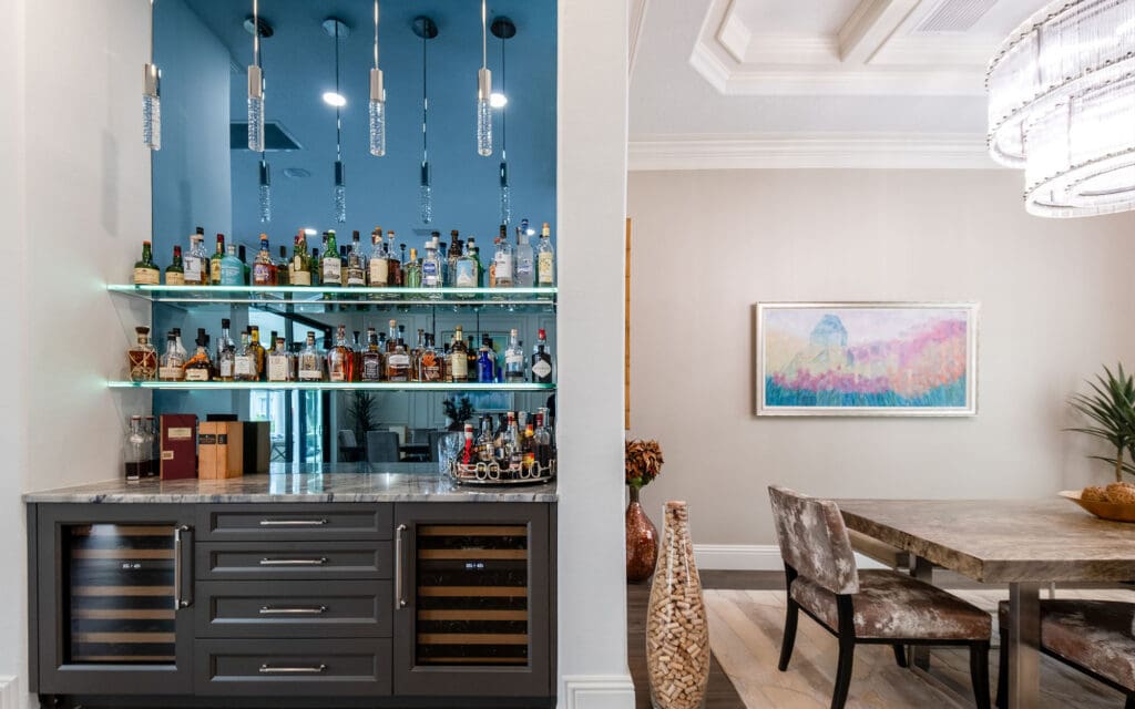 Blue Tinted Mirror by Dreamwalls in Florida home-2