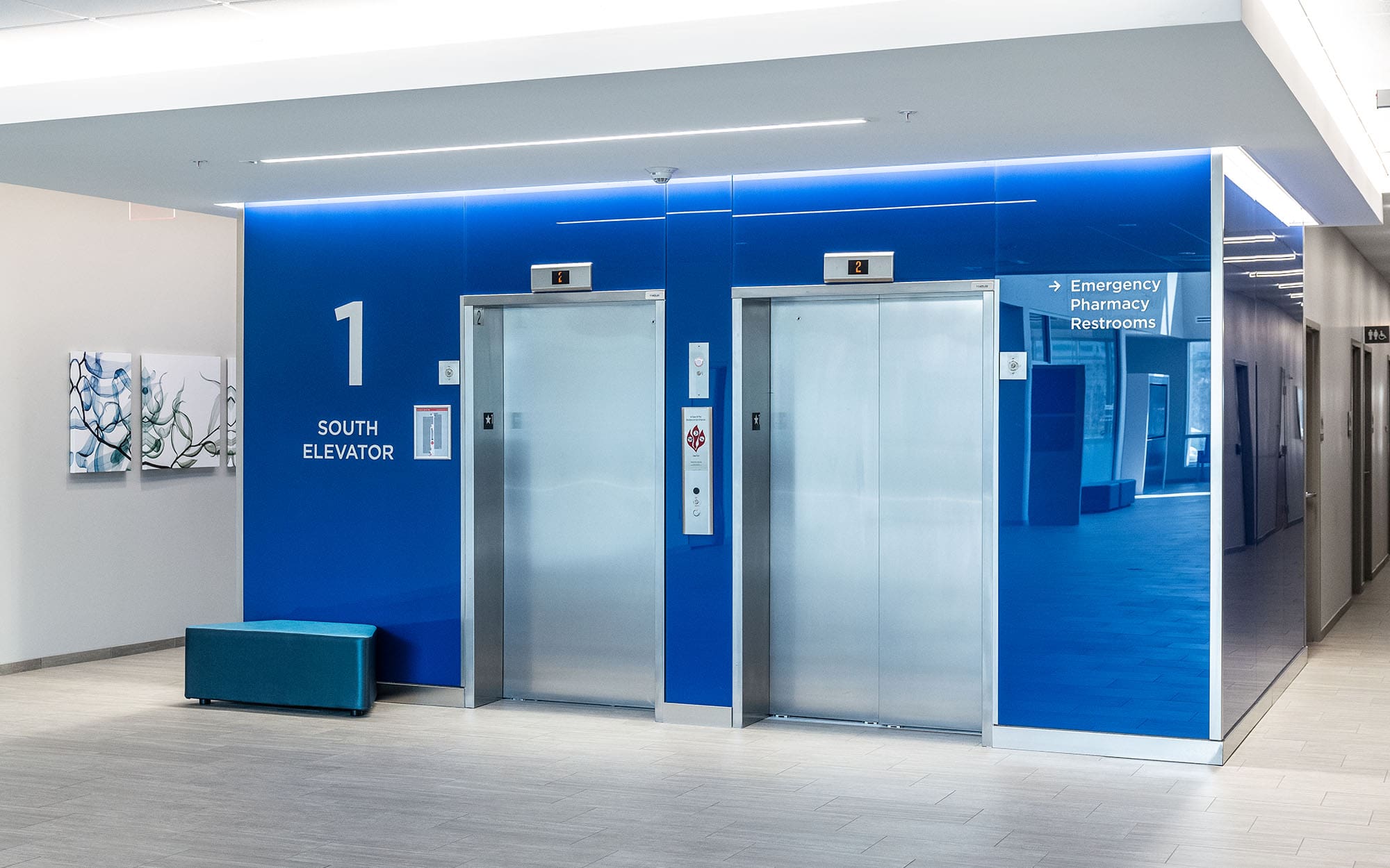 Dreamwalls backpainted laminated glass at Beaumont Outpatient Campus in Livonia MI-01