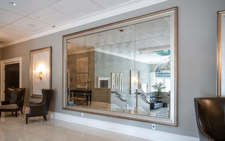 Dreamwalls Clear Charcoal Antique Mirrors at the Italian American Club-Livonia MI-pic1