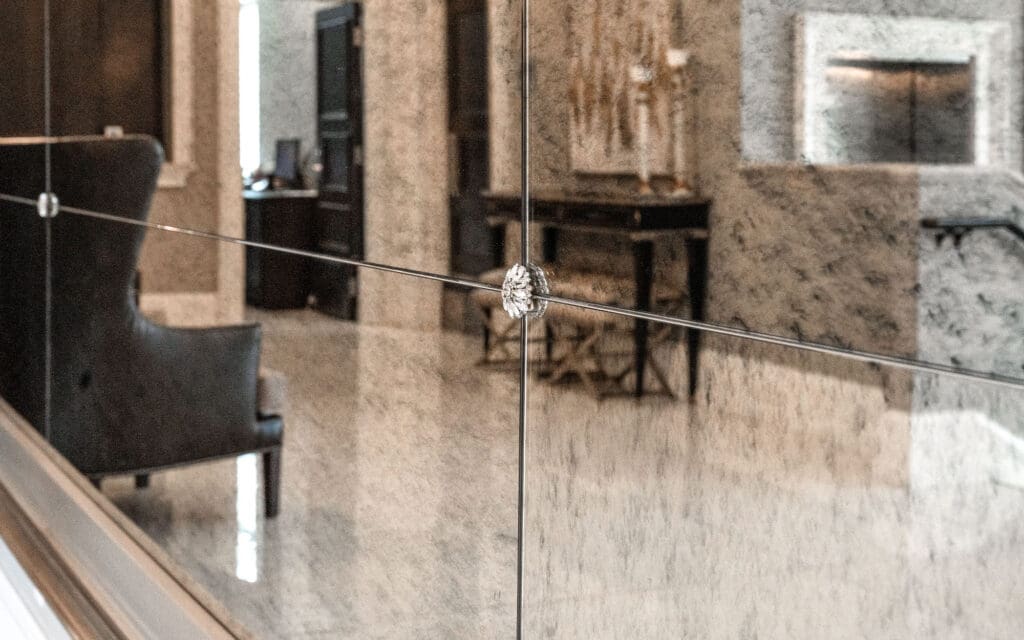 Dreamwalls Clear Charcoal Antique Mirrors at the Italian American Club-Livonia MI-pic2