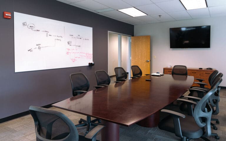 Dreamwalls glass whiteboard at Market Wagon office in Indy-01
