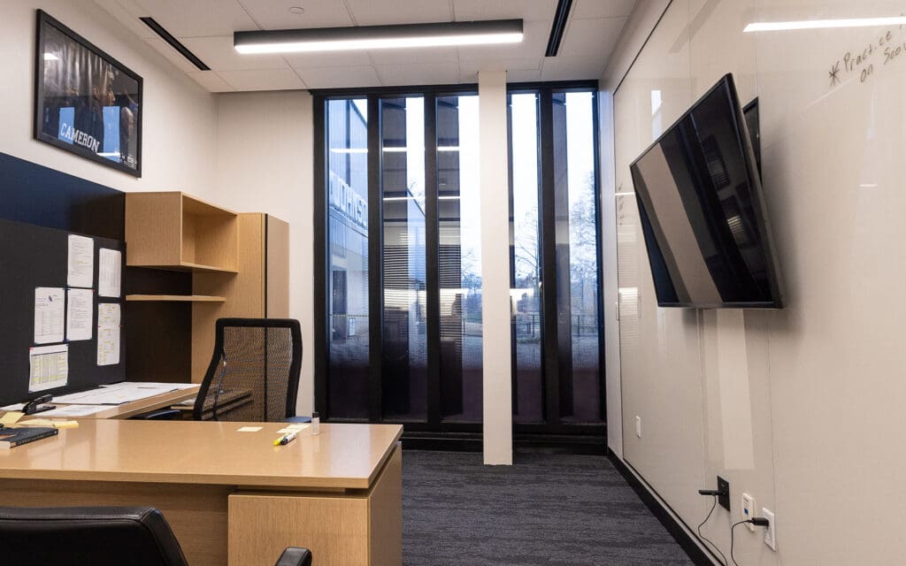 Dreamwalls glass whiteboards at SFA basketball practice facility-04