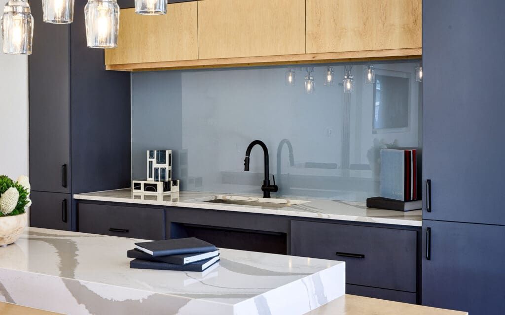 Dreamwalls Gray Backpainted Glass Backsplash at Collin Square Apartments-McKinney TX-pic3