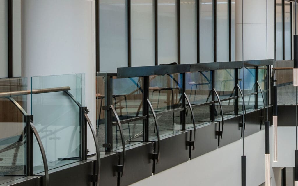 Dreamwalls laminated glass railings at the Galleria Office Tower in Denver-02