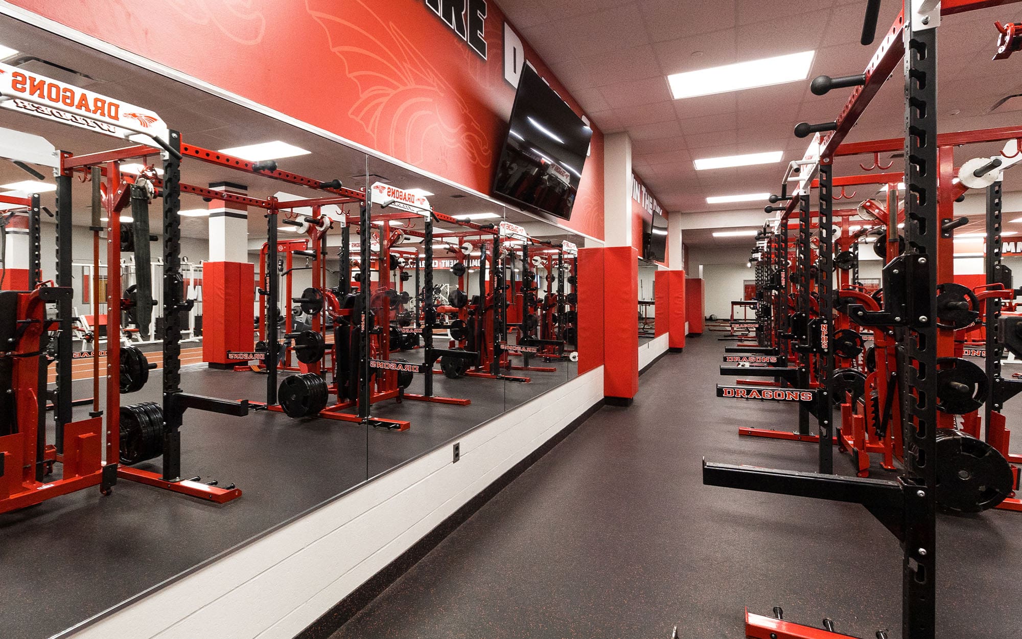 Dreamwalls laminated mirror at New Palestine High School-01-v2