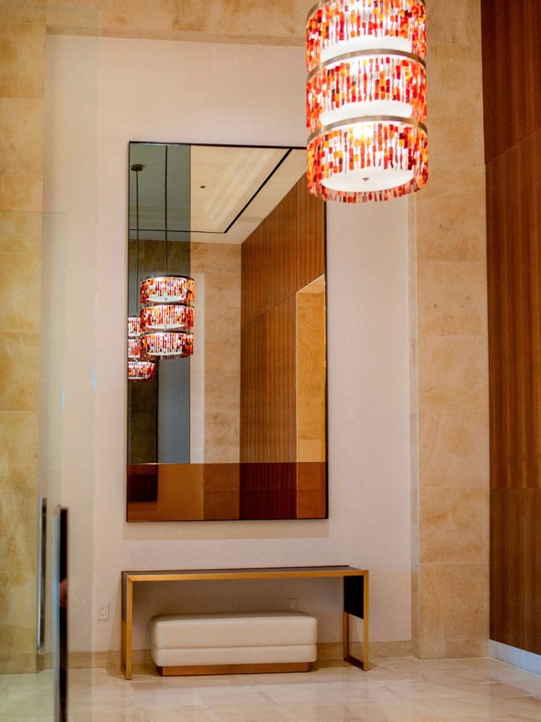 Dreamwalls Shades Blue and Bronze Tinted Mirror at MGM Tower at Borgata-1