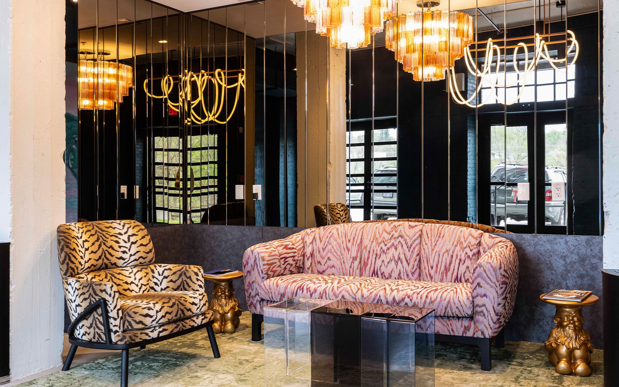 Dreamwalls Shades Bronze Tinted Mirrors-The Radical Hotel-Asheville NC-pic1