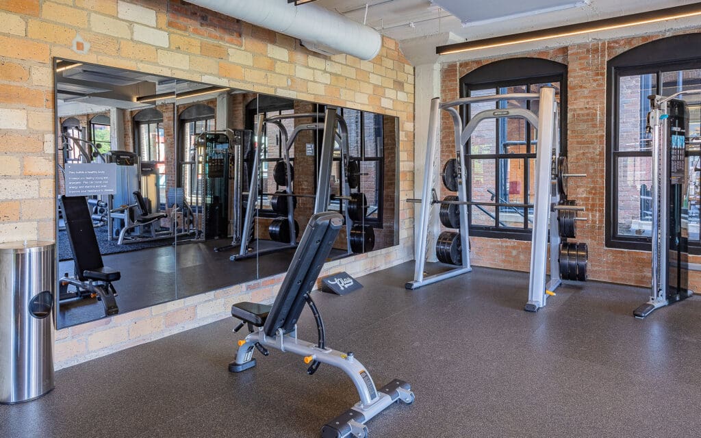 Dreamwalls Shades gray tinted mirror at East Quarter Residences in TX-02