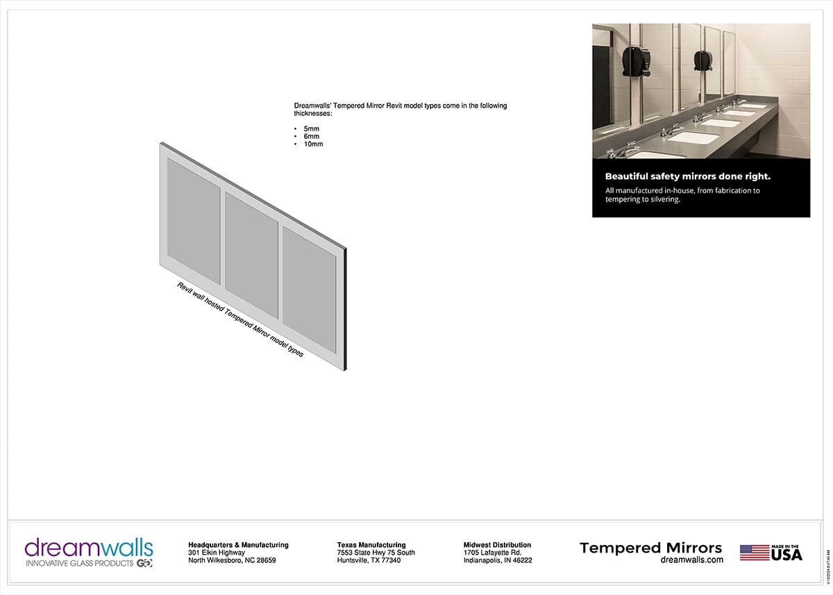 Dreamwalls Tempered Mirror Revit Models-preview
