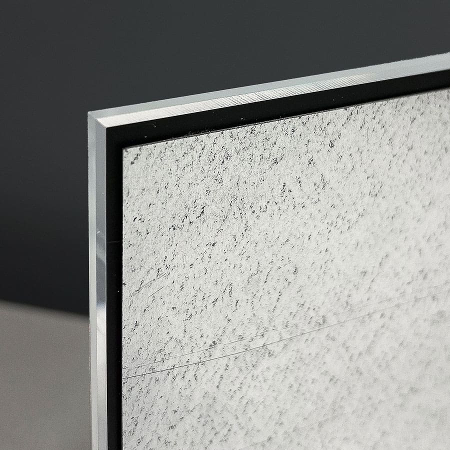 magnetic steel backing-on back of glass markerboard